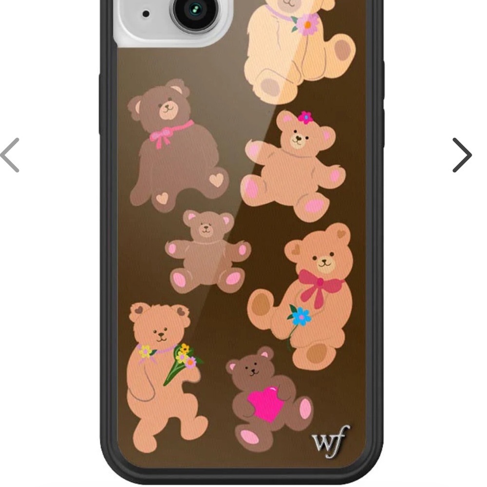 Wild Flower Cute Teddy Bear Phone Case